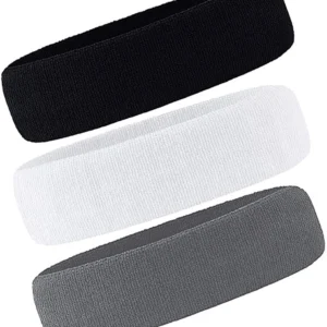 Men & Women Sweatband Headband Terry Cloth Moisture Wicking For Sports